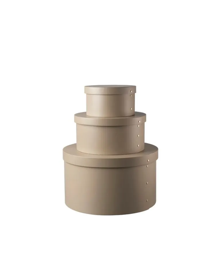 FDB Møbler X3 Drejo shaker box, 22 cm, grey beige
