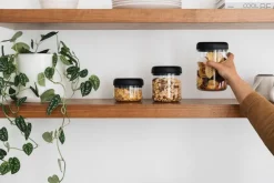 Fellow Atmos vacuum canister, 0,7 L, clear - matte black