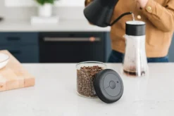 Fellow Atmos vacuum canister, 0,7 L, clear - matte black