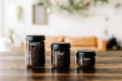 Fellow Atmos vacuum canister, 0,7 L, clear - matte black