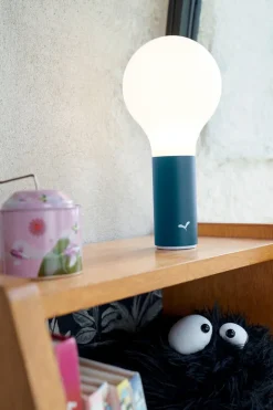 Fermob Aplô portable lamp H24, acapulco blue