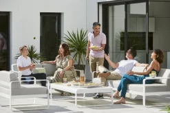 Fermob Bellevie low table, acapulco blue