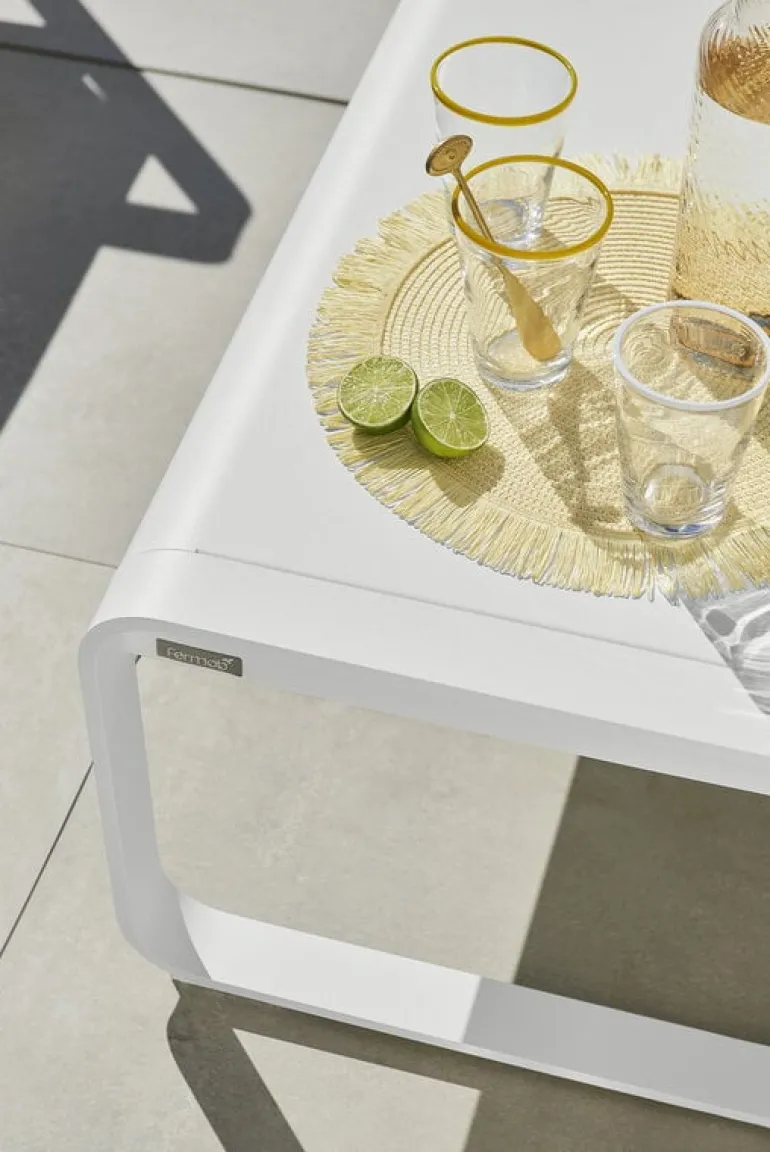 Fermob Bellevie low table, acapulco blue