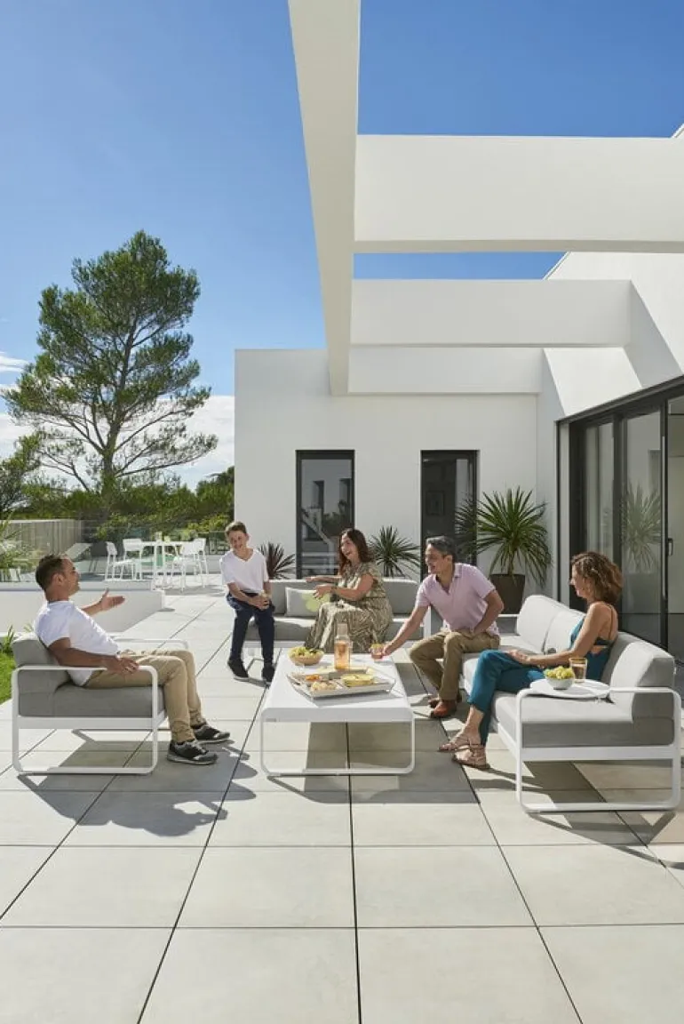 Fermob Bellevie low table, acapulco blue