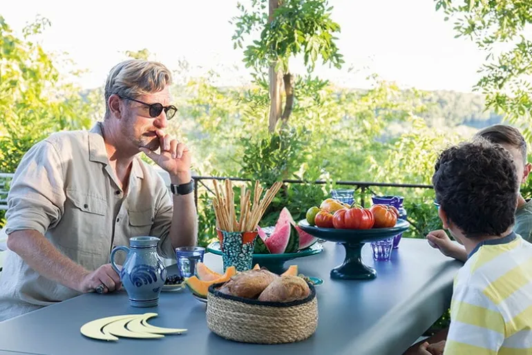 Fermob Bellevie table, 196 x 90 cm, storm grey