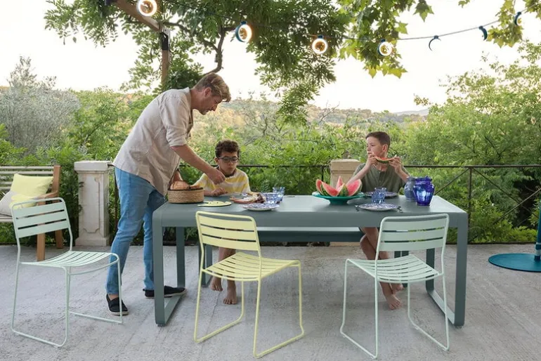 Fermob Bellevie table, 196 x 90 cm, storm grey