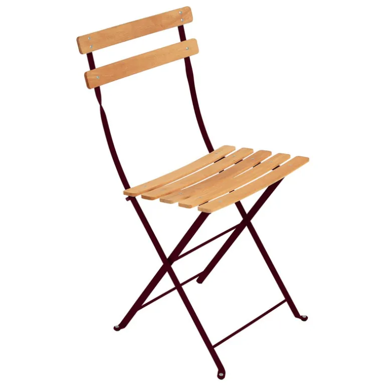 Fermob Bistro Naturel chair, black cherry