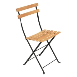 Fermob Bistro Naturel chair, 2 pcs, liquorice