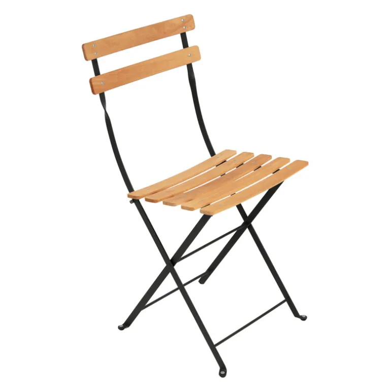 Fermob Bistro Naturel chair, 2 pcs, liquorice