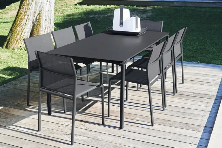 Fermob Calvi table 195 x 95 cm, liquorice