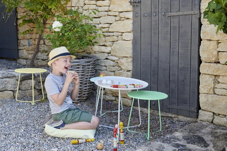 Fermob Cocotte low table, acapulco blue