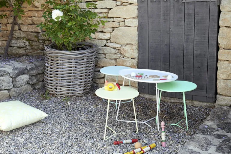 Fermob Cocotte low table, acapulco blue