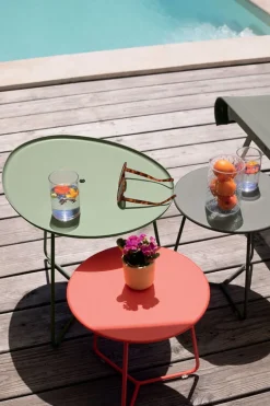 Fermob Cocotte low table, acapulco blue