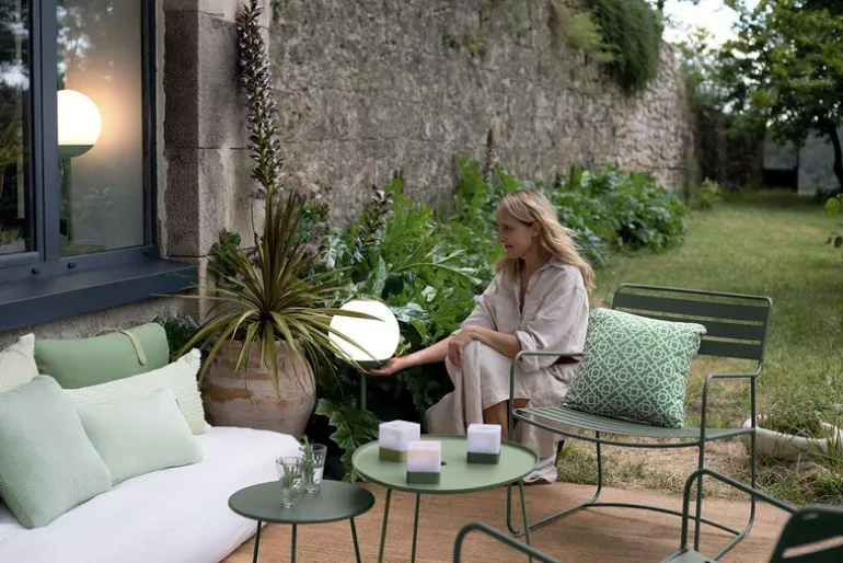 Fermob Cocotte low table, acapulco blue