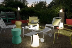 Fermob Luxembourg low armchair, lapilli grey