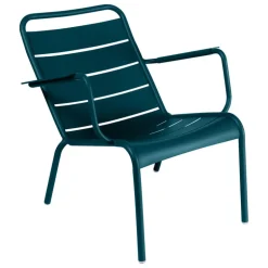 Fermob Luxembourg low armchair, acapulco blue