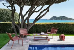 Fermob Luxembourg low armchair, acapulco blue