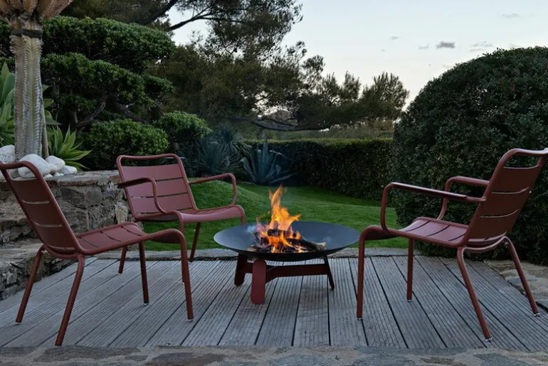 Fermob Luxembourg low armchair, cedar green