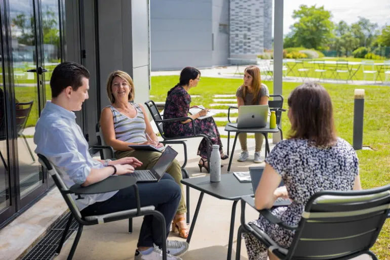 Fermob Luxembourg low armchair, liquorice