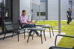 Fermob Luxembourg low armchair, liquorice