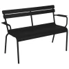 Fermob Luxembourg 2-seater bench, liquorice