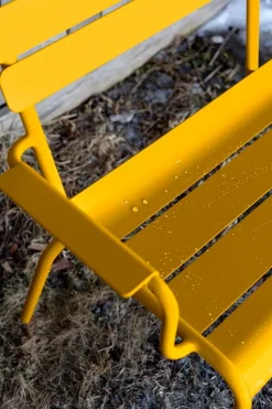 Fermob Luxembourg 2-seater bench, liquorice