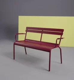Fermob Luxembourg 2-seater bench, liquorice