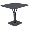 Fermob Luxembourg table, 80 x 80 cm, with pedestal, anthracite