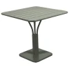 Fermob Luxembourg table, 80 x 80 cm, with pedestal, rosemary