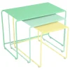 Fermob Oulala nesting table, set of 3, sorbet