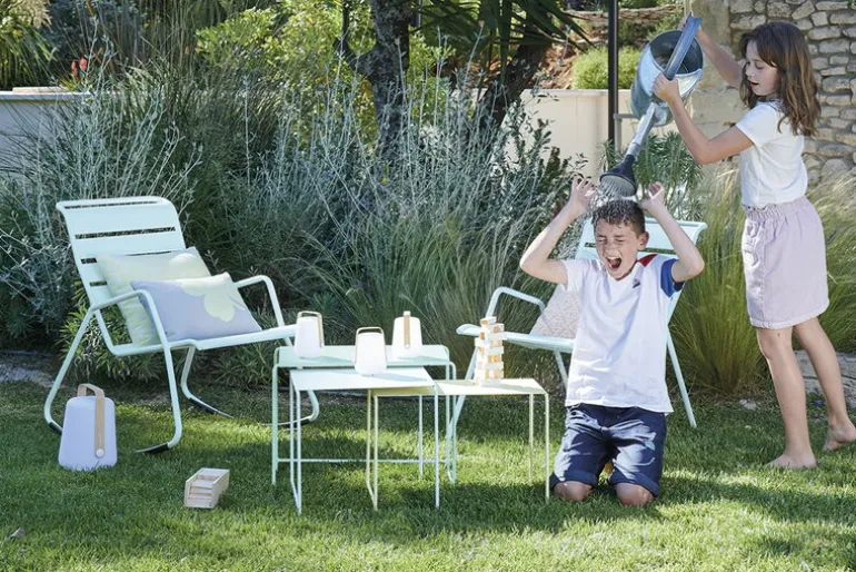 Fermob Oulala nesting table, set of 3, sorbet