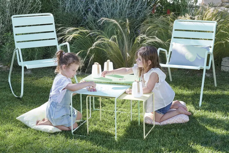 Fermob Oulala nesting table, set of 3, sorbet