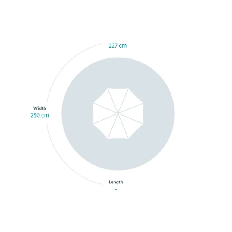 Fermob Shadoo parasol, ice mint