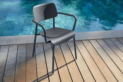 Fermob Studie armchair, liquorice