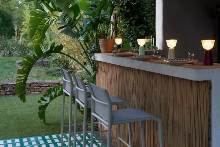 Fermob Swiing portable table lamp, 20 cm, ice mint