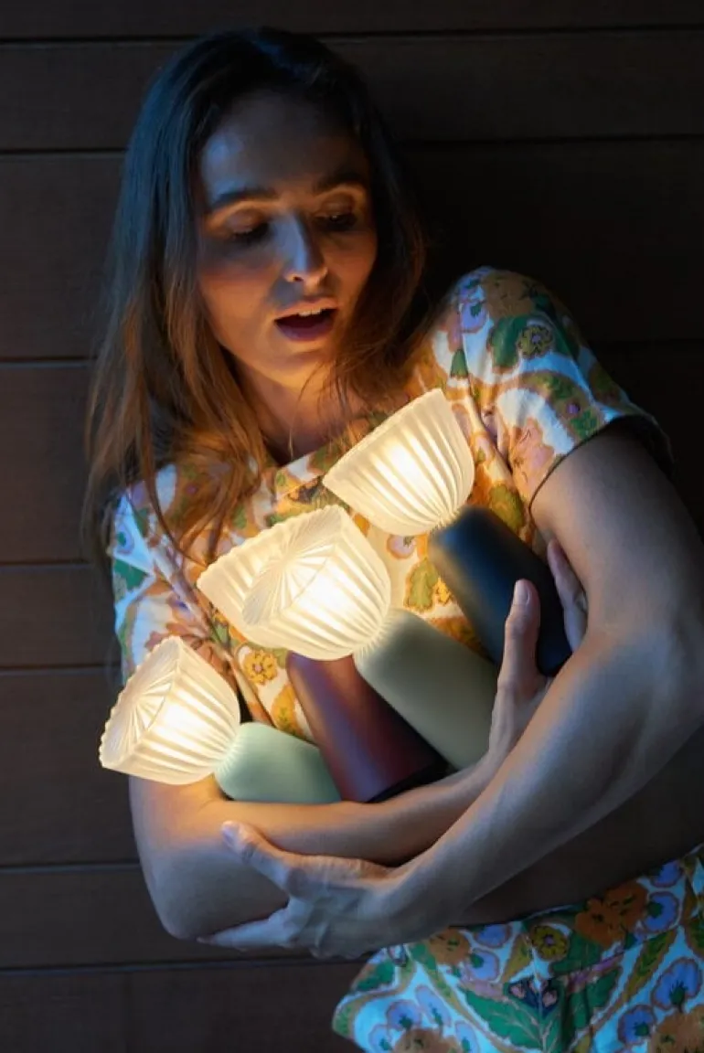 Fermob Swiing portable table lamp, 20 cm, ice mint