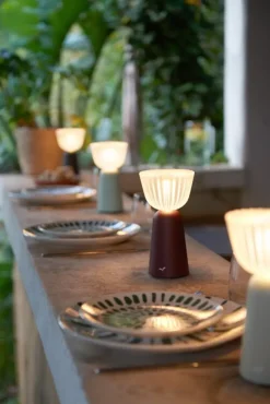 Fermob Swiing portable table lamp, 20 cm, clay grey