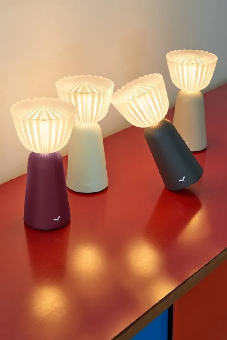 Fermob Swiing portable table lamp, 20 cm, clay grey