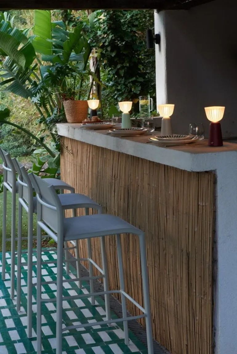 Fermob Swiing portable table lamp, 20 cm, clay grey