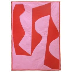 Finarte Maininki bedspread, pink - red
