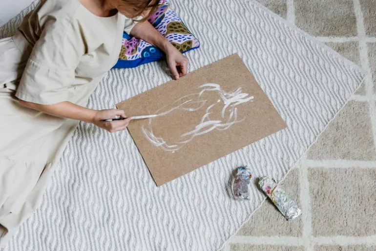 Finarte Paletti cushion cover 50 x 50 cm, blue