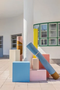 Finarte Ruukku rug, gold - blue