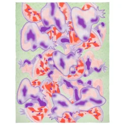 Finarte Tutti Frutti throw, 135 x 190 cm, green