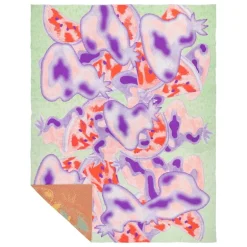 Finarte Tutti Frutti throw, 135 x 190 cm, green