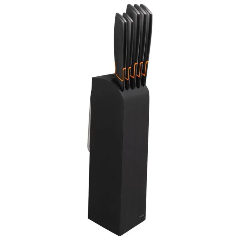 Fiskars Edge knife block with 5 knives