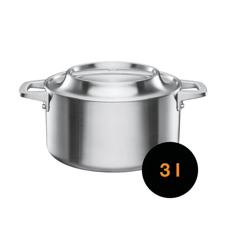 Fiskars Norden steel casserole, 3 L, uncoated