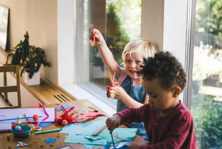 Fiskars Training scissors, red