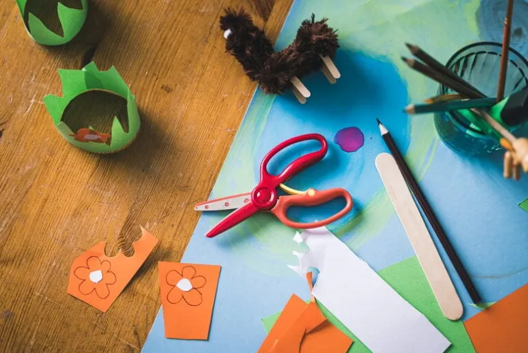 Fiskars Training scissors, red