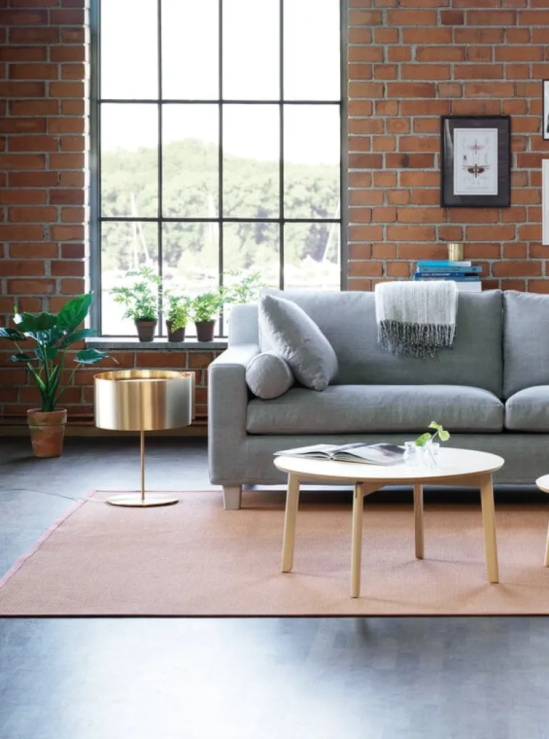 Fogia Area coffee table, high, lacquared oak