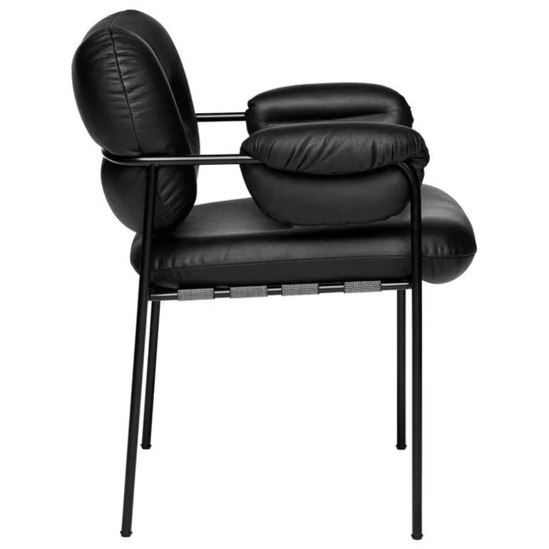 Fogia Bollo chair, black leather - black